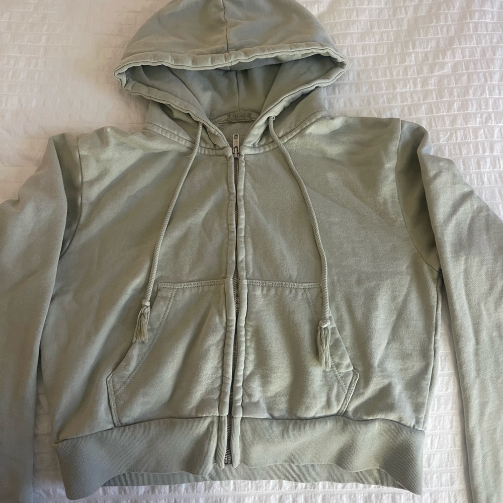 Brandy Melville Cropped Zip Up